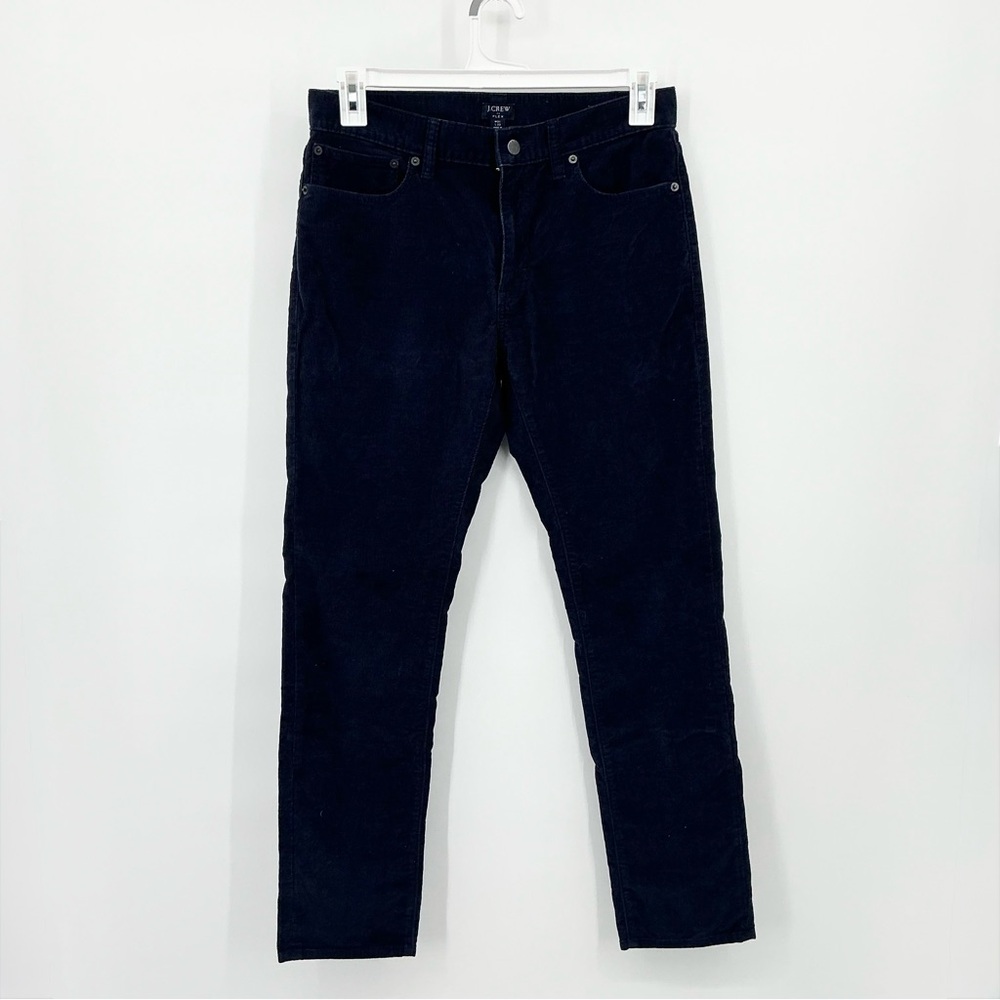 J. Crew Flex Slim Navy Blue Corduroy Pants Mens W31 L32 5 Pocket Style #J7334
